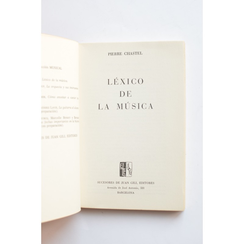 Léxico de la música