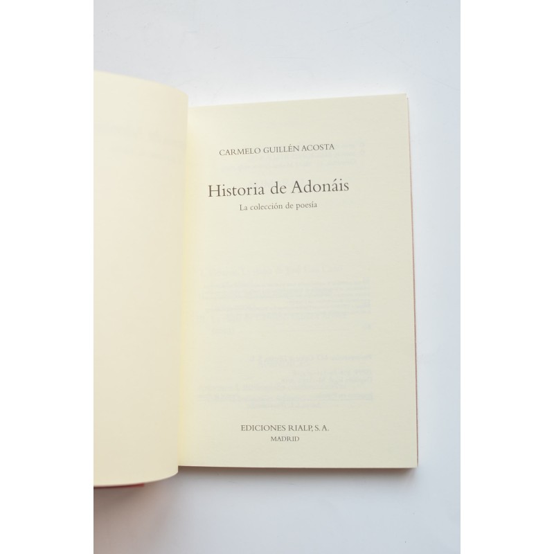 Historia del Adonáis. La colección de poesía