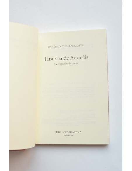 Historia del Adonáis. La colección de poesía