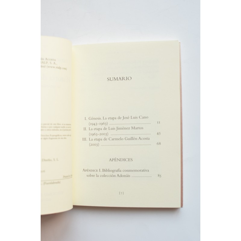 Historia del Adonáis. La colección de poesía