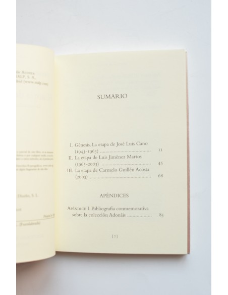 Historia del Adonáis. La colección de poesía