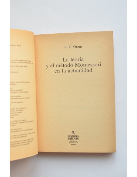La teoría y el método Montessori en la actualidad