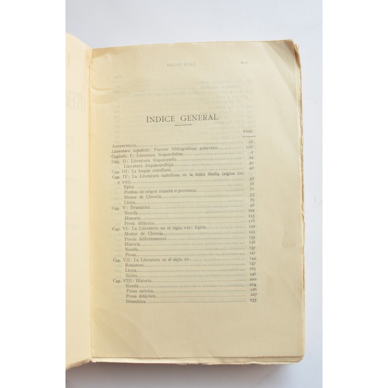 Historia de la literatura española
