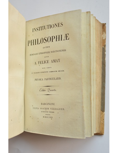 Institutiones philosophiae as usum seminarii episcopalis barcinonensis. Physica