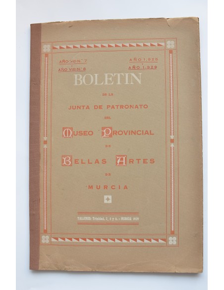 Boletín de la Junta de Patronato del Museo Provincial de Bellas Artes de Murcia,  1928 - 1929