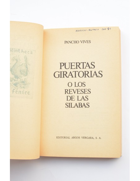 Puertas giratorias o El revés de las sílabas
