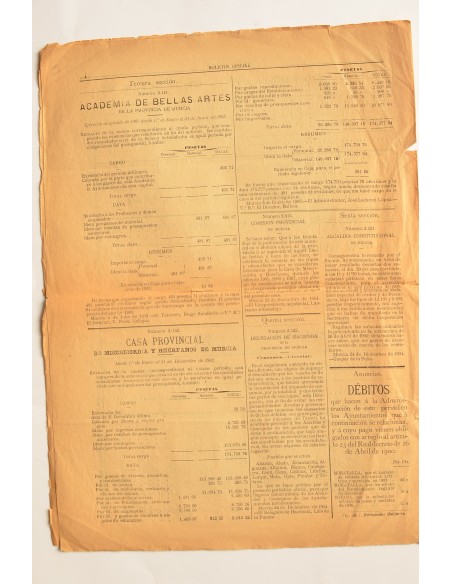 Boletín oficial de la provincia de Murcia.Nº 306. Miércoles 28 de Diciembre de 1904