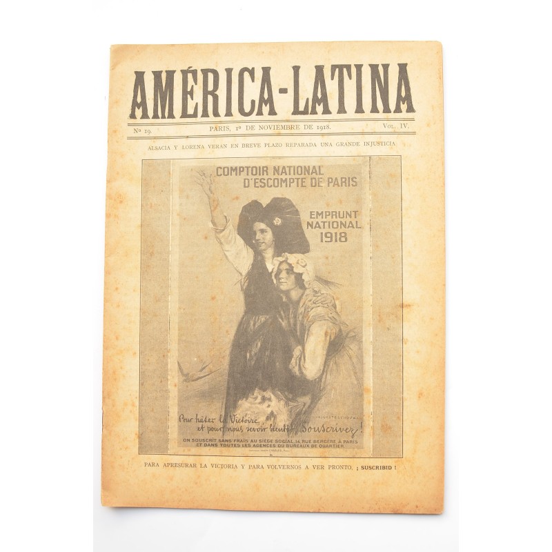 América - Latina. Nº 19. Vol. IV. Paris, 1 de Noviembre de 1918