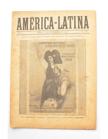 América - Latina. Nº 19. Vol. IV. Paris, 1 de Noviembre de 1918