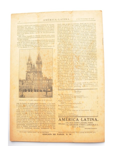 América - Latina. Nº 19. Vol. IV. Paris, 1 de Noviembre de 1918