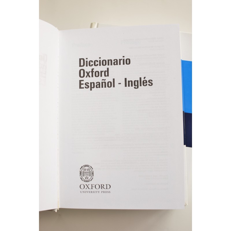 Diccionario Oxford Español - Inglés, Inglés -...