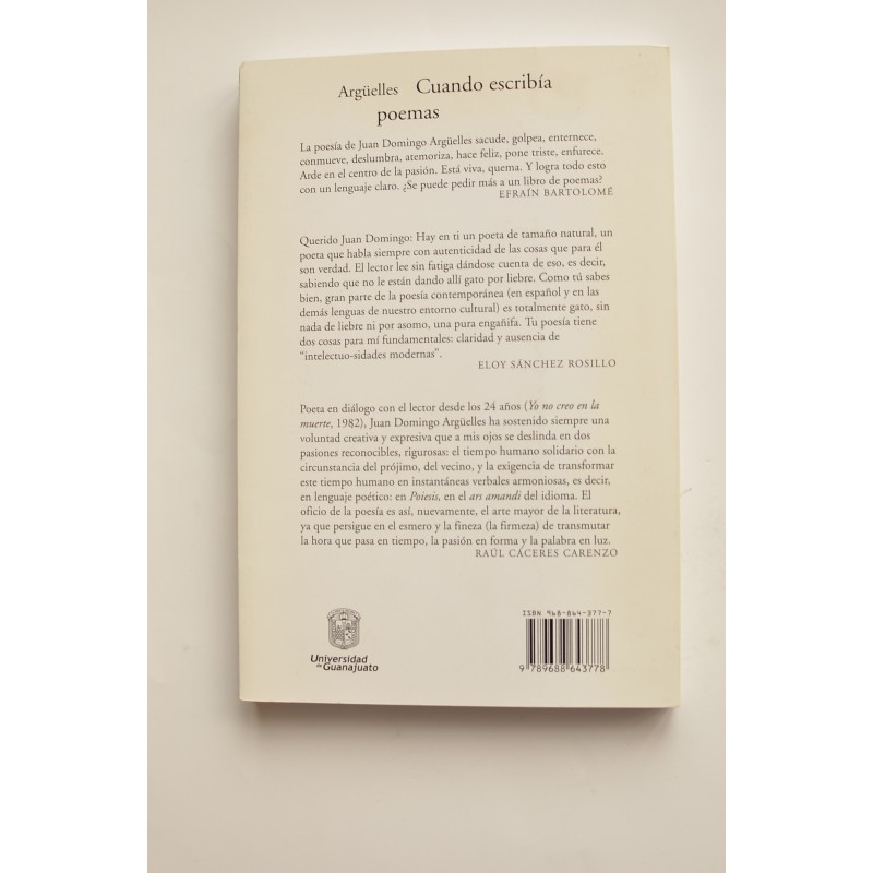 Cuando escribía poemas. Poesía 1999 - 2005
