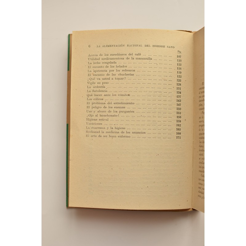 La alimentación racional del hombre sano