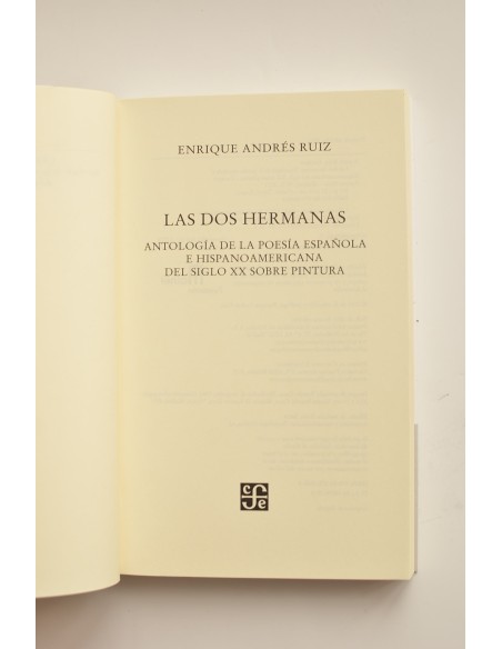 Las dos hermanas. Antología de la poesía española e hispanoamericana del siglo XX sobre pintura