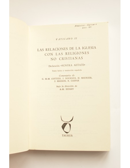 Las relaciones de la Iglesia con las religiones no cristianas