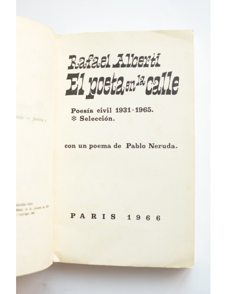 El poeta en la calle. Poesía civil 1931-1965