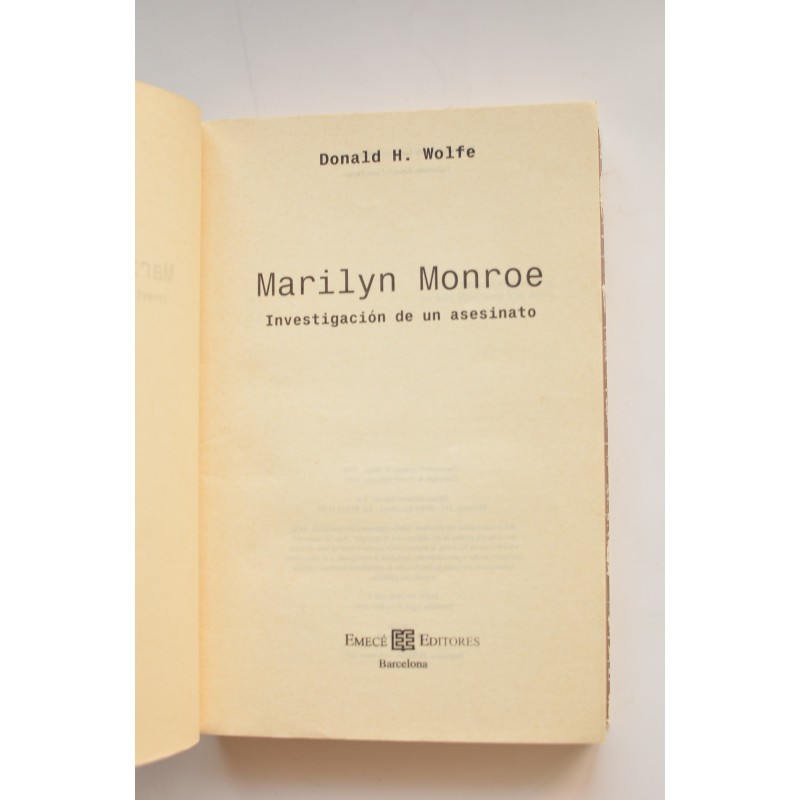 Marilyn Monroe, investigación de un asesinato