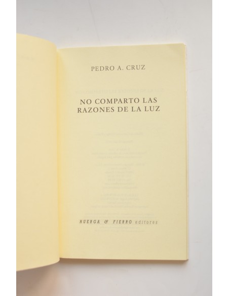No comparto las razones de la luz