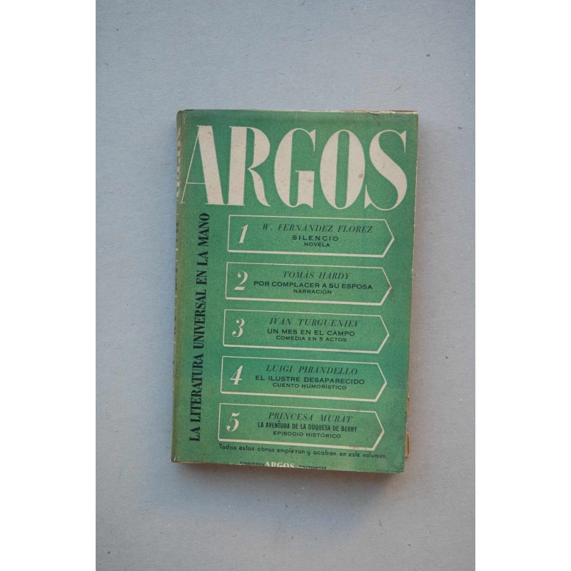 ARGOS: la literatura universal en la mano. -- Nº 1