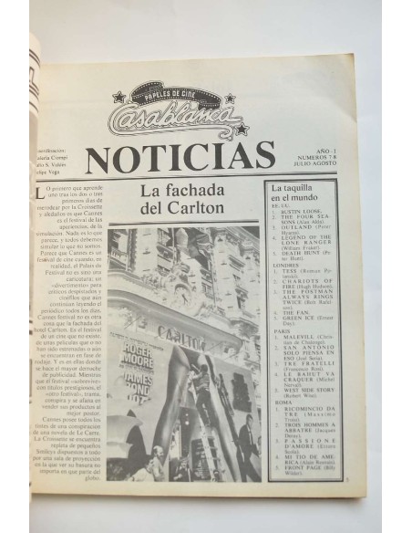 CASABLANCA : papeles de cine.-- Nº 7 - 8 (1981). Especial Cannes