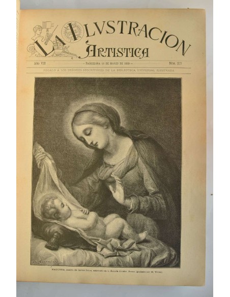 Ilustración artística. Periódico semanal de literatura, artes y ciencias. Del nº  336, enero 1889 al nº 443 junio 1890