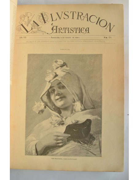 Ilustración artística. Periódico semanal de literatura, artes y ciencias. Del nº  336, enero 1889 al nº 443 junio 1890