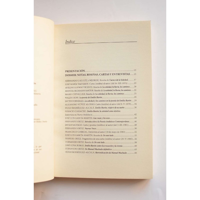 La poesía de Emilio Barón. Solus poetaque nascitur