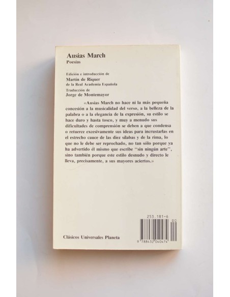 Ausias March. Poesías