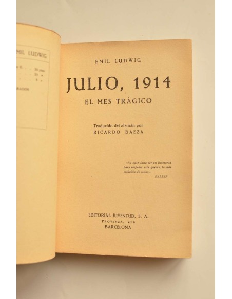 Julio 1914, el mes trágico