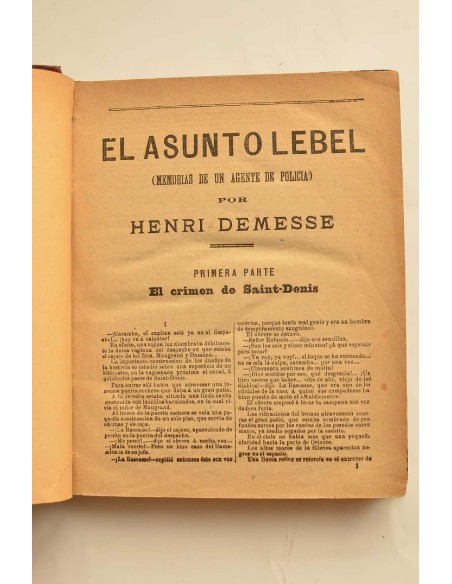 El asunto Lebel (memorias de un agente de policía) - El caballero de Harmental - El ahorcado