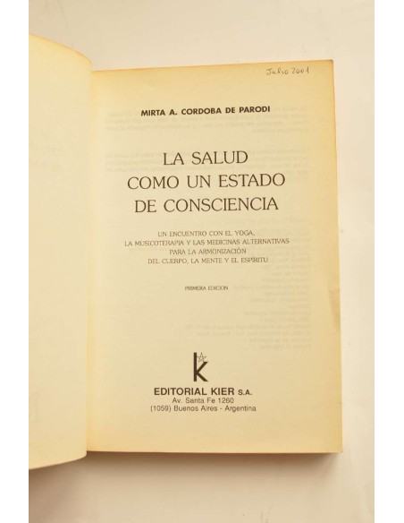 La salud como un estado de conciencia