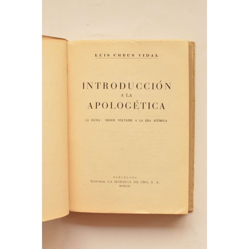 Introducción a la apologética : la duda desde...