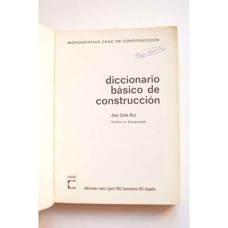 Diccionario básico de la construcción