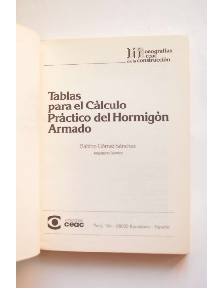 Tablas para el calculo práctico del hormigón armado