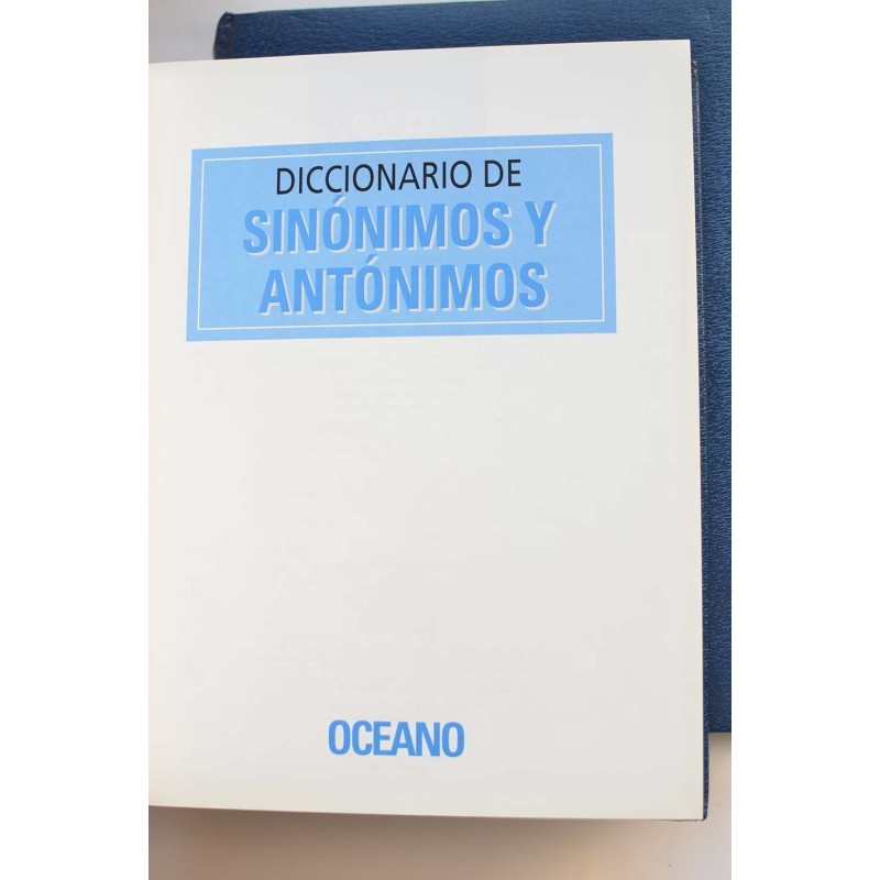 Diccionario de sinónimos y antónimos