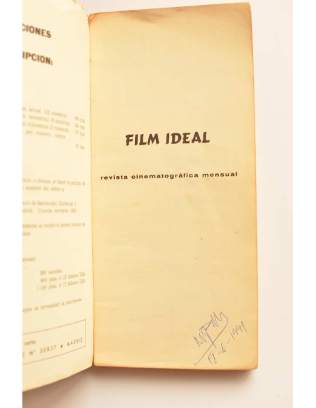 Film Ideal. Revista mensual del cine, nº 216. Arte y Ensayo, 1967 - 69