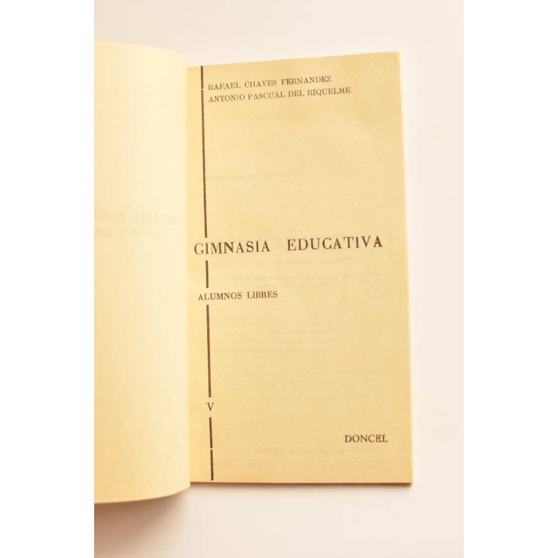 Gimnasia educativa. Alumnos libres. Curso V