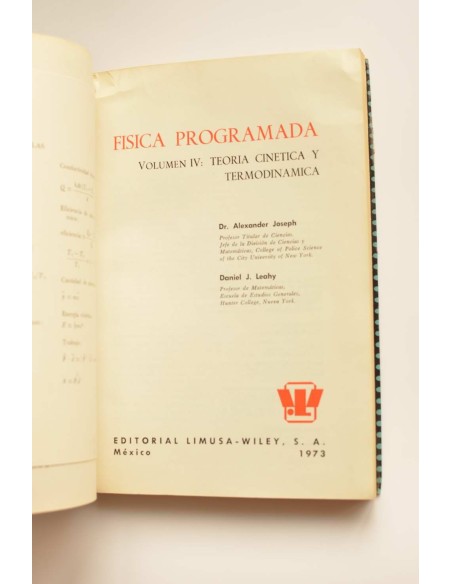 Física programada. Vol. IV. Teoría cinética y termodinámica
