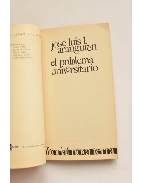 El problema universitario