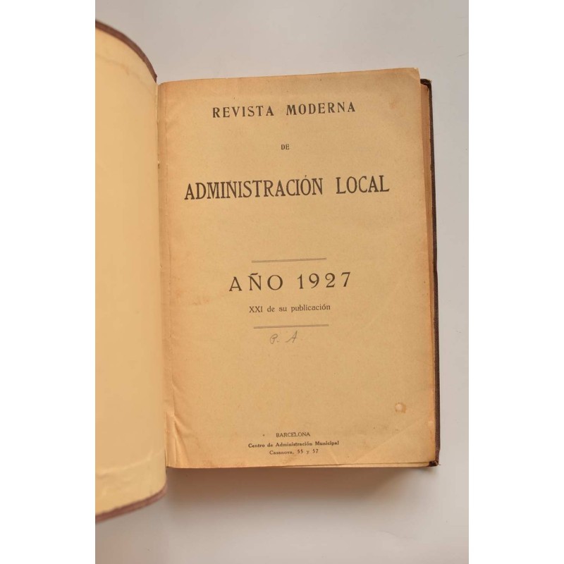 Revista moderna de administración local....