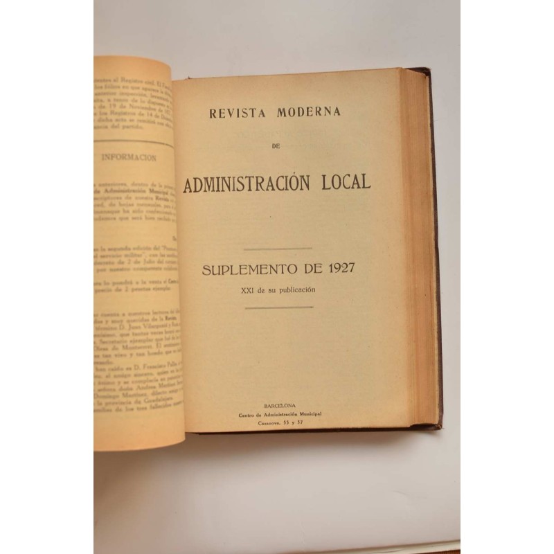 Revista moderna de administración local....