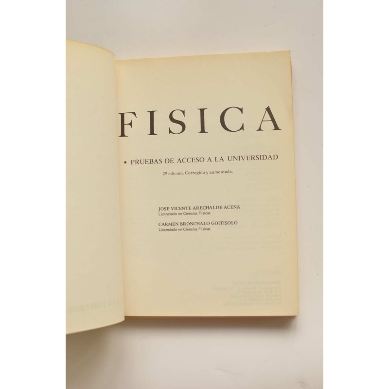 Física. Pruebas de acceso a la universidad