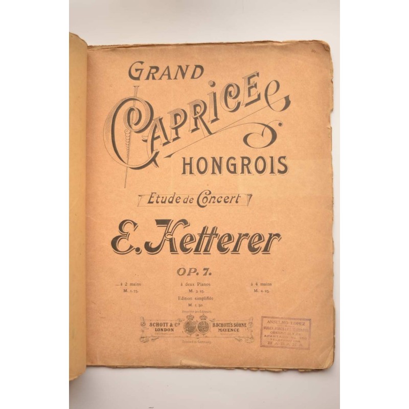 Gran Caprice hongrois. Etude de concert