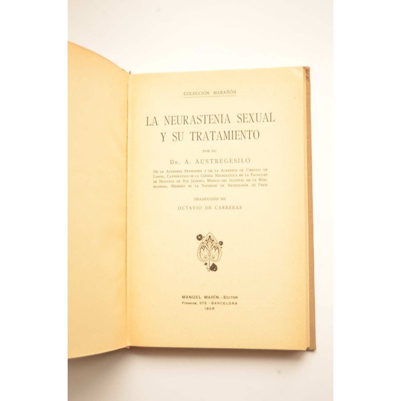 La neurastenia sexual y su tratamiento