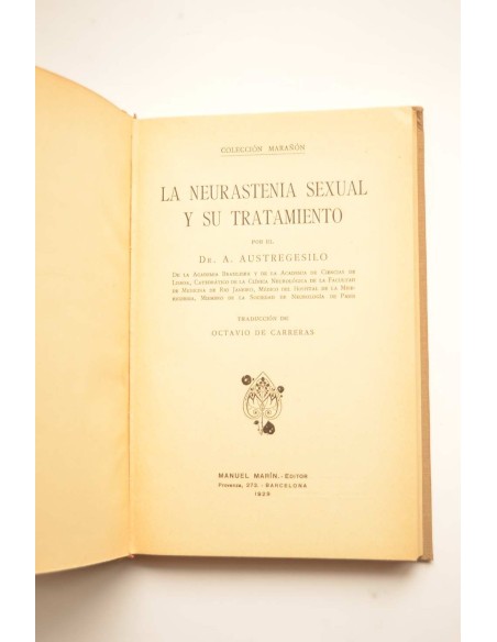 La neurastenia sexual y su tratamiento