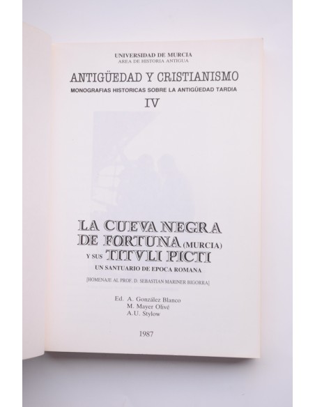 La Cueva negra de Fortuna (Murcia) y sus Titli Picti : un santuario de la época romana