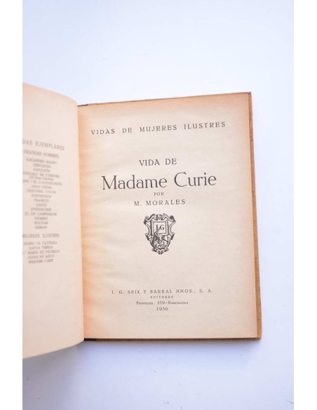 Vida de Madame Curie