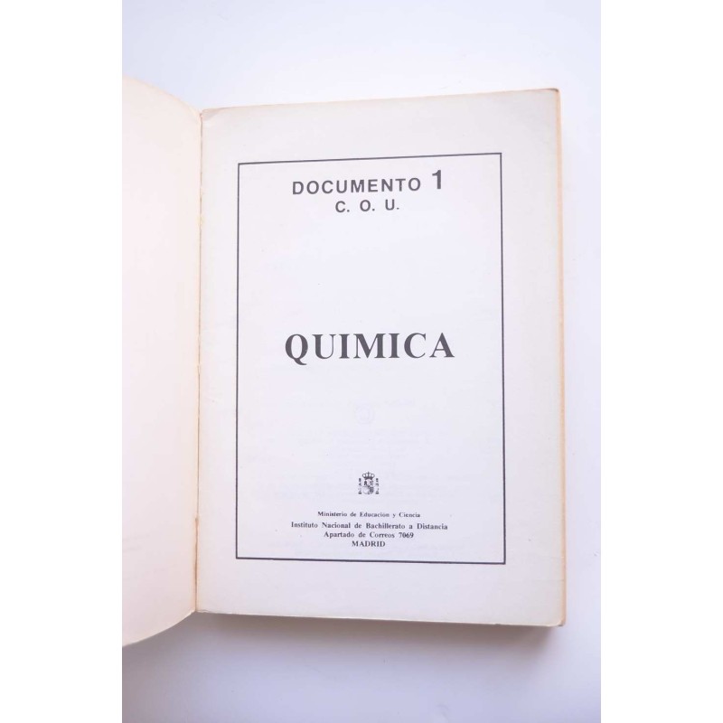 Química. Documento 1. C.O.U.