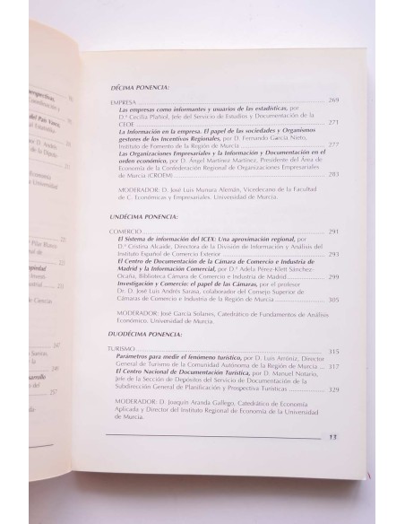 Primeras jornadas nacionales de información y documentación sobre economía regional