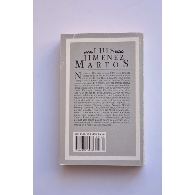 La generación poética de 1936. Antología
